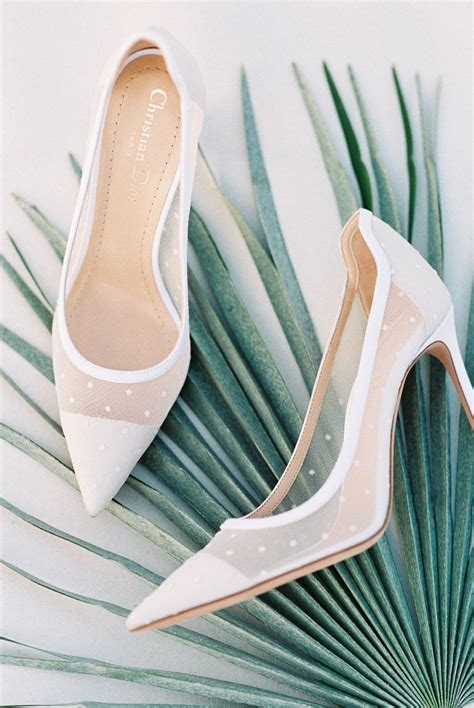 white dior heels|Dior wedding heels.